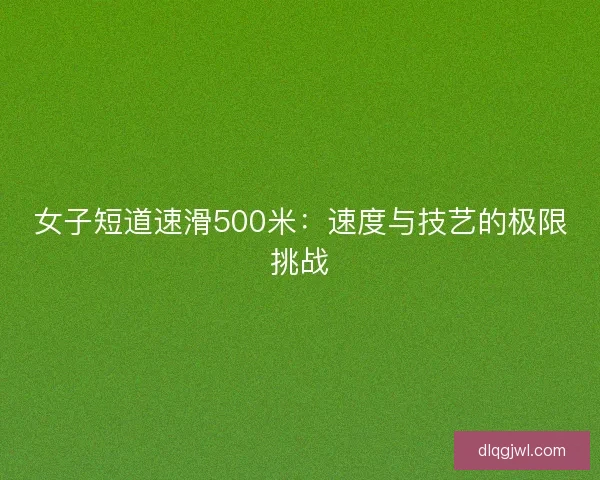 女子短道速滑500米：速度与技艺的极限挑战